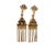 The Vintage Gold Tone Tassel Clip-on Earrings feature detailed round circles over a black background. On the back, a...