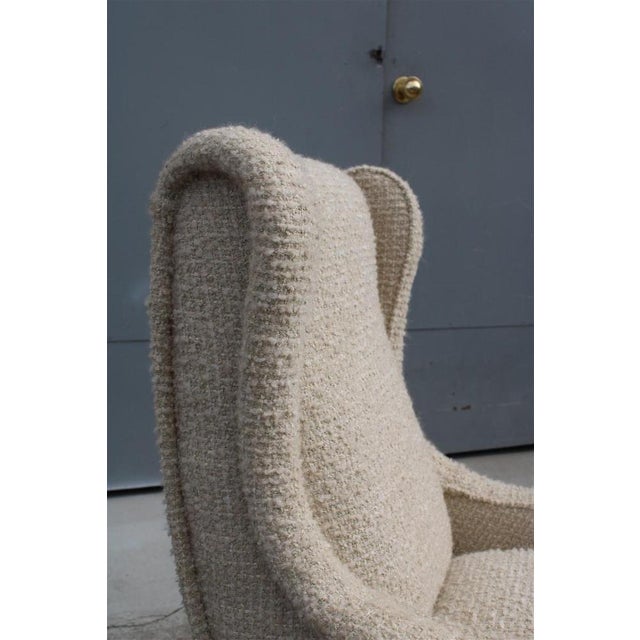 Senior Armchair in Wool & Brass by Marco Zanuso, 1950s For Sale - Image 12 of 15