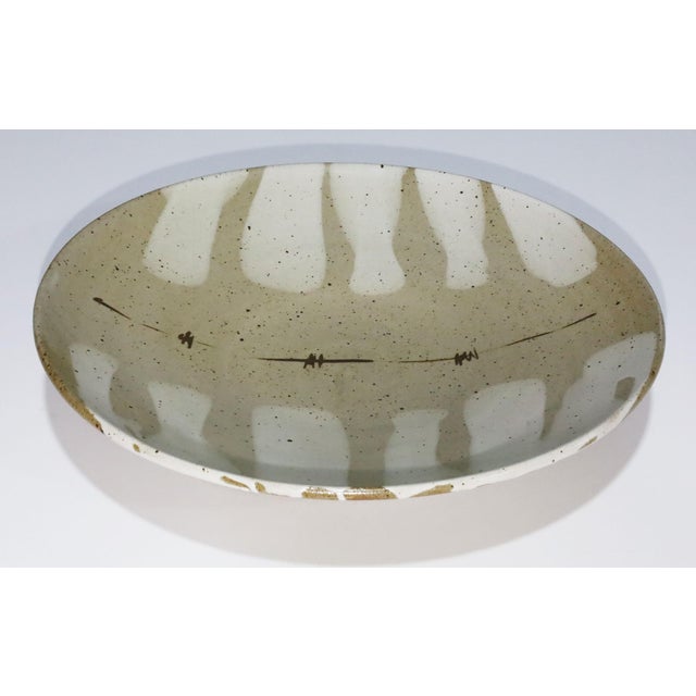 Warren MacKenzie Mid 20th Century Mid-Century Modern Warren MacKenzie Monumental Ceramic Platter For Sale - Image 4 of 8