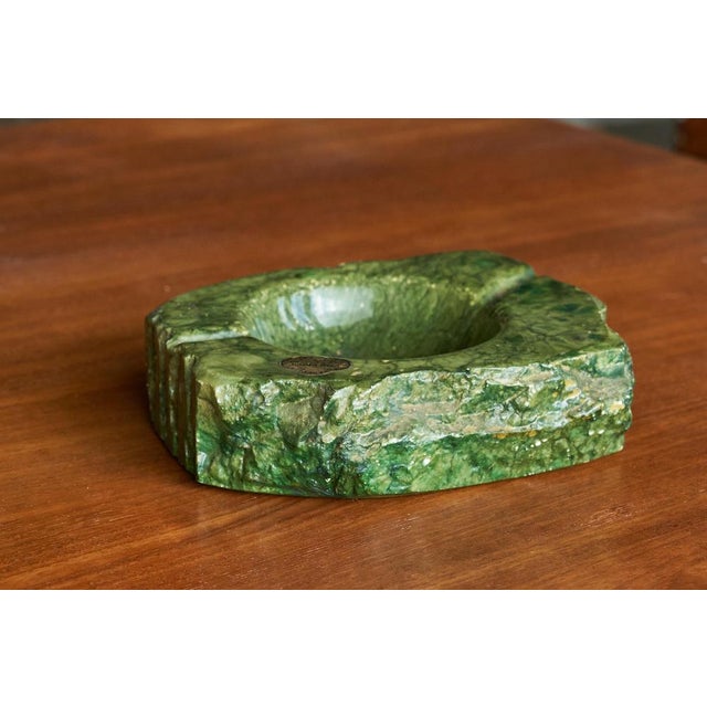 Mid-Century Modern Vide Poche in Hand Carved Green Alabaster, 1950s For Sale - Image 9 of 12