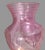 Late 20th Century Vintage Czech Bohemian Cut to Clear Pink Glass Vase For Sale - Image 5 of 6
