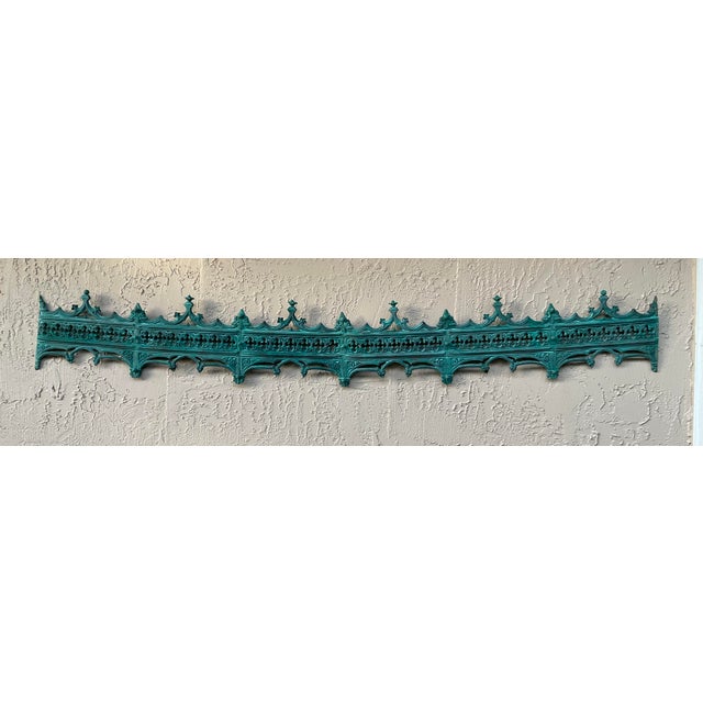 1920s Funky Exquisite Antique Bronze Architectural Wall Hanging For Sale - Image 5 of 18