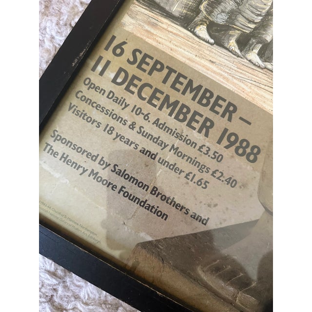 Thick wood frame painted black; 21” x 31” 1988 original exhibition poster for a show at the Royal Academy of Arts London....