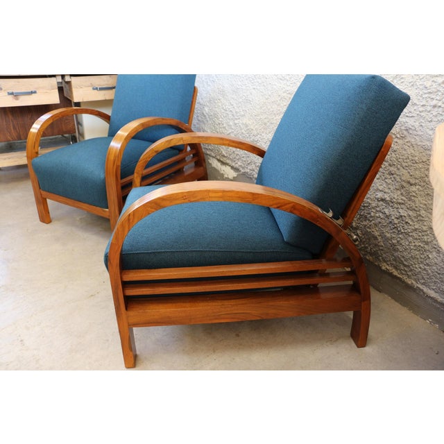 Vintage Adjustable Art Deco Lounge Chair, 1920s For Sale - Image 3 of 6