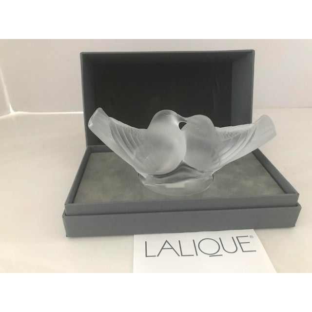 Society of America 1993 collectors items. Lalique frosted crystal kissing lovebirds. Made in France New in box. Signed on...