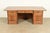 A gorgeous Scandinavian or Nordic "Viking Oak" executive desk By Romweber USA, Circa 1960s Carved oak, featuring Nordic...