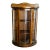 Mid-Century Wood and Glass 3-Tier Curio Display Cabinet For Sale