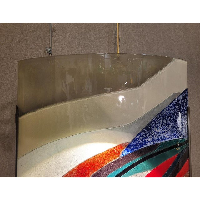 Asymmetrical Polychrome Glass Wall Sconce, France, 21st Century For Sale - Image 5 of 16