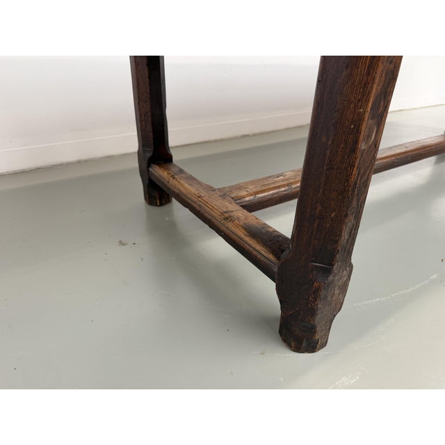 Brutalist Farmhouse Table in Oak, 1920s For Sale - Image 14 of 18