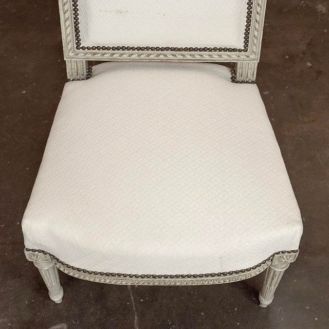 Pair of French 19th Century Louis XVI Painted Chairs For Sale - Image 10 of 18