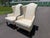 Coastal Pair of Ethan Allen Selby Wing Chairs For Sale - Image 3 of 11