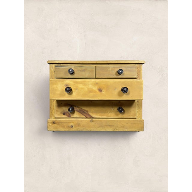 Antique Victorian Pine Two Over Two Chest of Drawers With Plinth Base For Sale In Tampa - Image 6 of 16