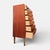 Brown Danish Highboy Dresser with Half-Moon Handle, 1960s For Sale - Image 8 of 9