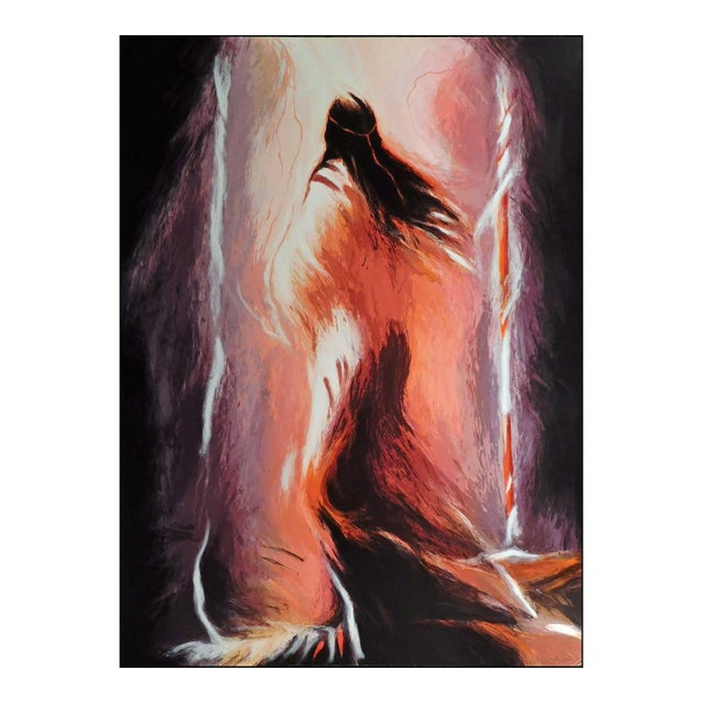 1990s Larry Fodor Ritual Art Original Signed Serigraph Le #D Artwork Art Submit Offer! For Sale