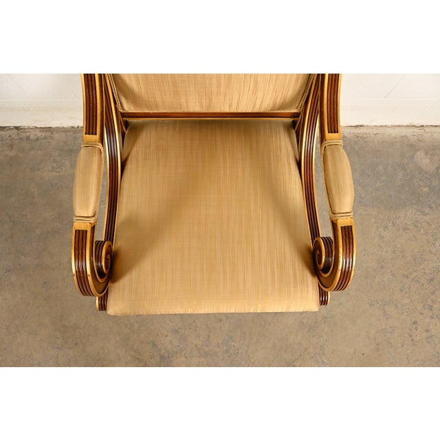 Wood Karges French Regency Louis XVI Carved Walnut and Gold Gilt Dining Chairs | Set of Twelve For Sale - Image 7 of 15