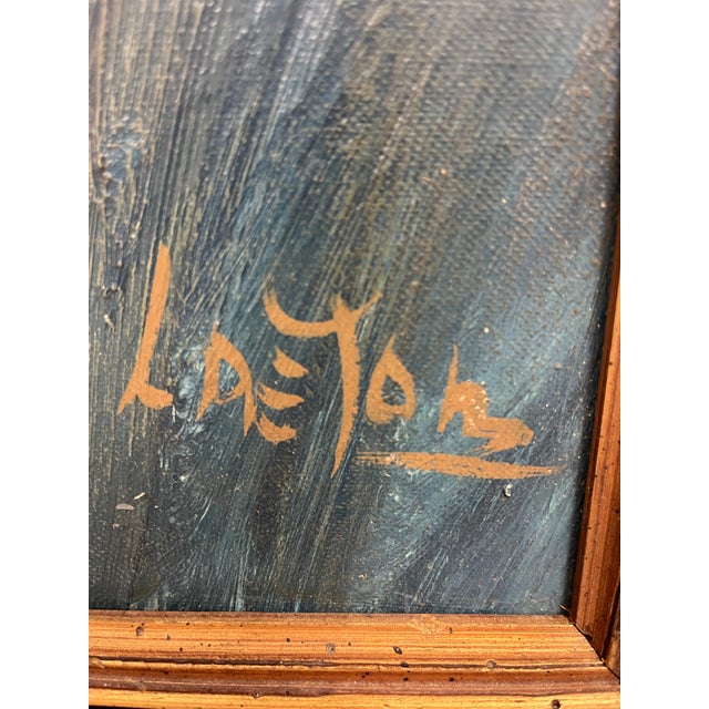 Paint Mid Century Landscape Painting De Jong For Sale - Image 7 of 8