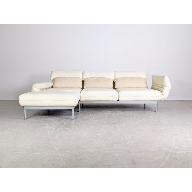 Plura Corner Sofa in Light Beige Leather from Rolf Benz For Sale - Image 6 of 16
