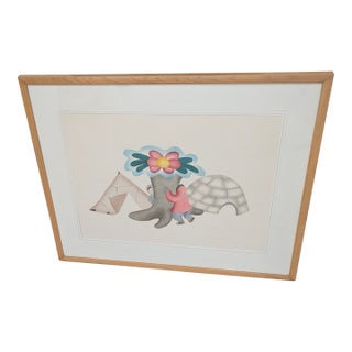 1980s E. Klengenberg / M. Okheena Spring Happiness, Framed For Sale