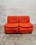 1980s Modular Sofa in Orange Bouclé, 1980s, Set of 4 For Sale - Image 5 of 8