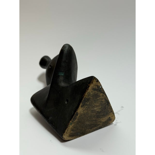 Mid 20th Century Modernist Bronze Figural Sculpture 9.5” Tall For Sale - Image 9 of 9