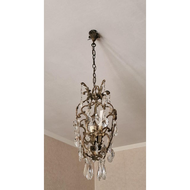 Brown Vintage Pendant Lamp, 1940s For Sale - Image 8 of 8