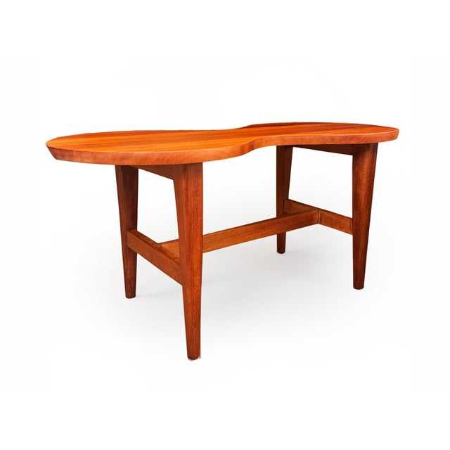 Brown Mid-Century Modern Biomorphic Coffee Table in Teak Wood, 1960 For Sale - Image 8 of 13