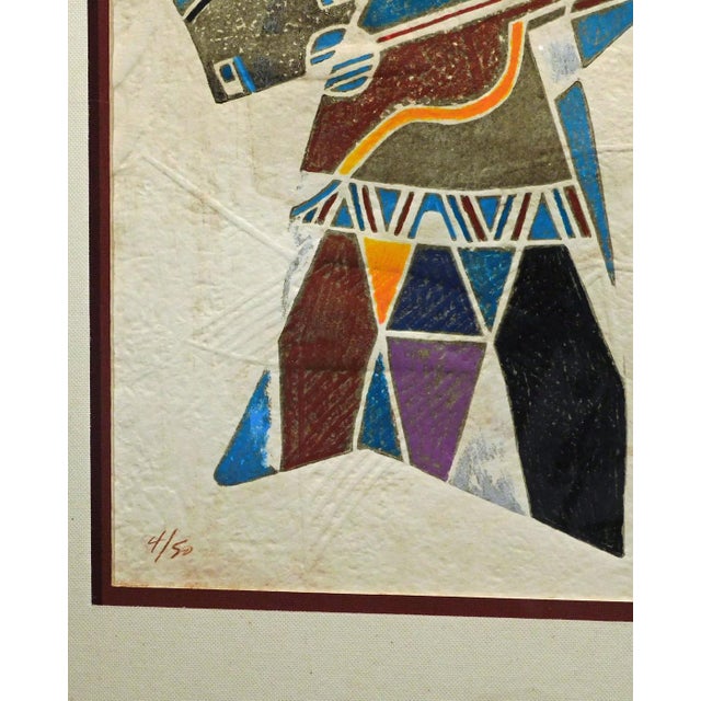 Paper Neal Doty" Flash Back Doors" Mix Media on Paper Hs #4 Artwork Custom Framed For Sale - Image 7 of 8