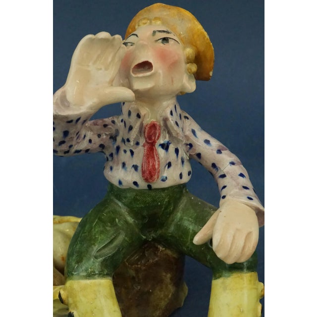 20th Century Ceramic Salesman Sculpture by Anzengruber for Carraresi and Lucchesi, Italy For Sale - Image 15 of 18