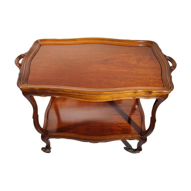 Italian Fruitwood Bar Cart, 1950s For Sale - Image 6 of 15