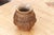 1990s Deep Brown Carved Bulbous Marble Vase For Sale - Image 5 of 9