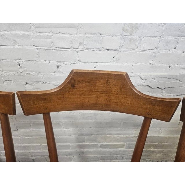 Set of 4 chairs from the Planner Group (#1537). The seats all have new foam and premium grade leather. The frames are in...
