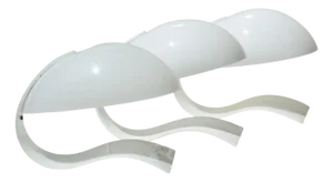 Space Age Italian White Plastic Table Lamps, 1960s, Set of 3