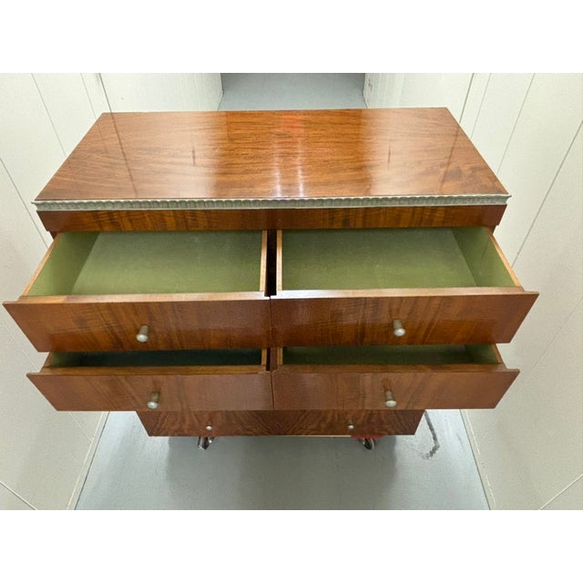 1930's American Modernist Walnut Chest of Drawers For Sale - Image 13 of 18