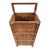 Brown Antique 1910s Woven Splint Wood Rolling Cart Utility Basket / Wheeled Shopping Trolley For Sale - Image 8 of 18