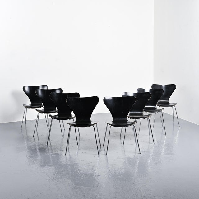 Chairs by Arne Jacobsen for Fritz Hansen, Denmark, 1970s, Set of 8 For Sale - Image 14 of 14