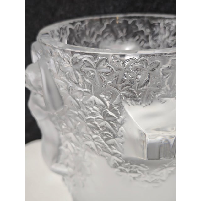 Ganimede Ice Bucket in Satin Crystal by René Lalique for Lalique, Paris, 1950 For Sale - Image 8 of 16