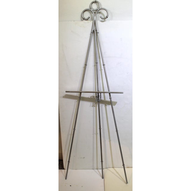 Silver Large Scale Easel With Silver Finish For Sale - Image 8 of 9