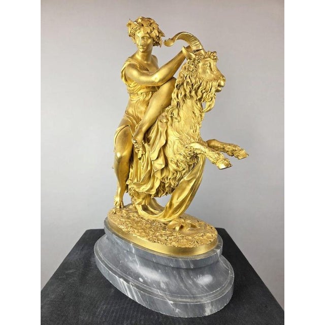 After Philippe-Laurent Roland, Bacchante Riding a Goat, 19th Century, Bronze For Sale - Image 12 of 18