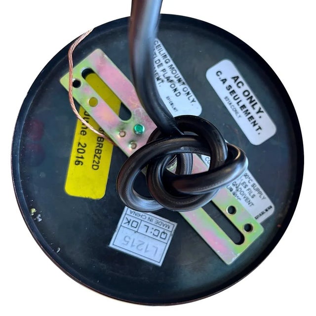 Contemporary Brown Art Glass With Silver Leaf Embellishment Pendant - Large For Sale - Image 9 of 11