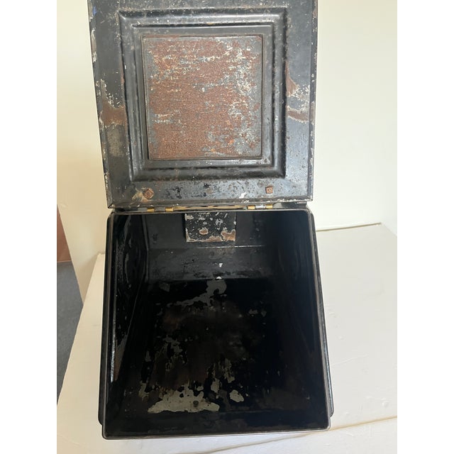 Ebony Highest Quality Victorian Aesthetic Japanned Metal Complete Coal Scuttle Box, Purdonium Original Shovel Marked H.Loveridge & Co. The Edinburgh C1880 For Sale - Image 8 of 14