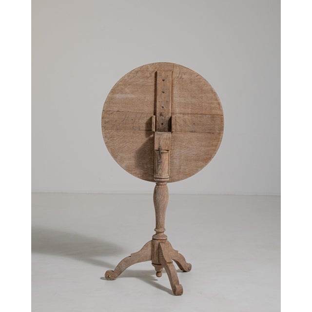 Foldable Oak Side Table France Early 1900s For Sale - Image 10 of 13