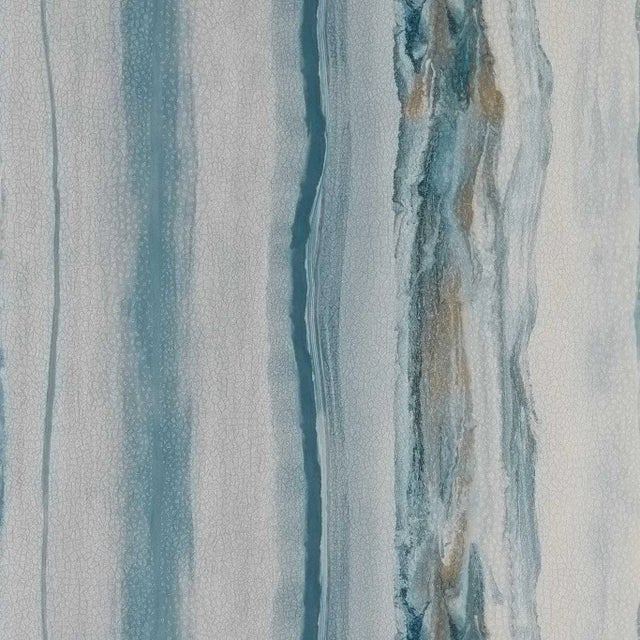 Harlequin Vitruvius Wallpaper in Nickle / Celestine - a Sample For Sale