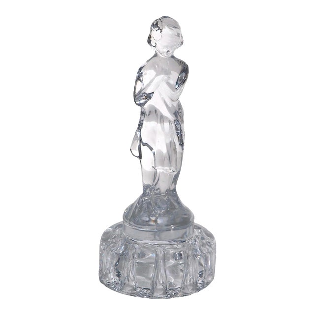 Cambridge Glass Draped Lady Flower Frog For Sale