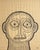A marker drawing on paper by the American artist R.A. "Drew" Buys. This abstract work depicts a figure with a round head...