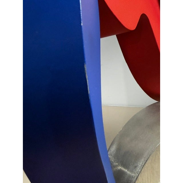 Yellow Brad Howe "Atlas Melody" Signed Limited Edition Metal Sculpture, 5/20, 1994 For Sale - Image 8 of 13