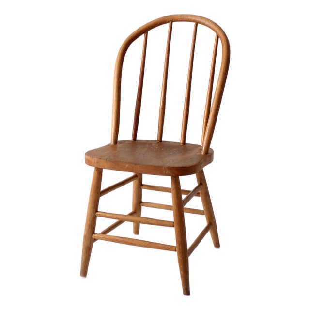 Antique Windsor Style Bow Back Dining Chair For Sale