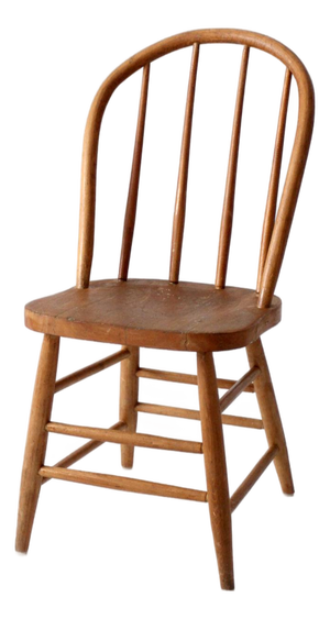 Antique Windsor Style Bow Back Dining Chair