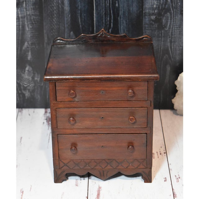 Vintage Miniature East Lake Style Chest of Drawers Such a sweet little miniature. Hand made during the Victorian times in...