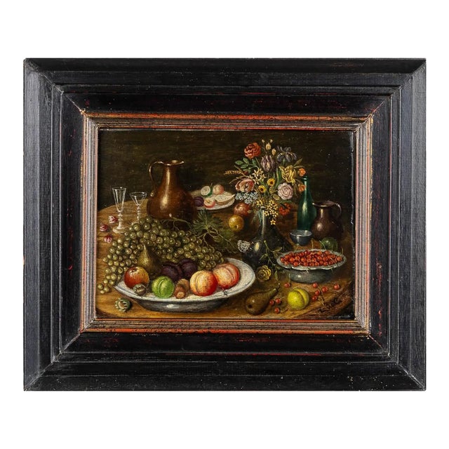 Antique Antwerp School Academic Still-Life Painting in the Manner of Osias Beert For Sale