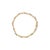 Contemporary 10k Yellow Gold 3.00 Cttw Round-Cut and Baguette-Cut Floral Link 7.25" Bracelet (I-J Color, I1-I2 Clarity) For Sale - Image 3 of 6